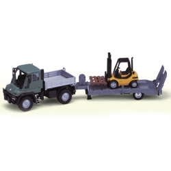 WELLY 1:43 CIĘŻARÓWKA UNIMOG Z  WIDLAKIEM   - 1