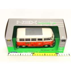 WELLY 1:24 Volksvagen T1 Bus Love&Peace  pomarańczowy - 2