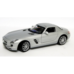 WELLY 1:24 MERCEDES BENZ SLS AMG   SREBRNY - 1