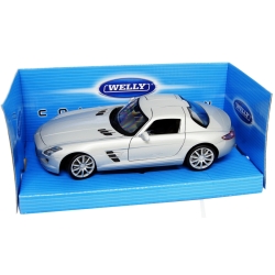 WELLY 1:24 MERCEDES BENZ SLS AMG   SREBRNY - 4