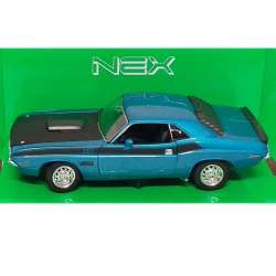 WELLY 1:24 Dodge Challenger T/A 1970  niebieski metalik - 1