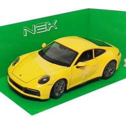 Welly 1:24 Porsche 911 Carrera 4s -żółty - 2