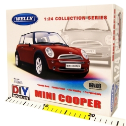 WELLY KIT 1:24 MINI COOPER -MODEL DO ZŁOŻENIA  CZERWONY (130-22075) - 2