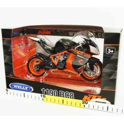 WELLY 1:10 MOTOCYKL KTM 1190 RC8R CZARNO-POMARAŃCZOWY (28066) - 3