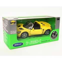 Welly 1:34 Opel 2001 Speedster Cabrio - żółty - 1