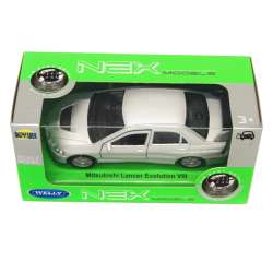 WELLY 1:34 Mitsubishi Lancer Evolution VIII - srebrny - 1