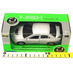 WELLY 1:34 Mitsubishi Lancer Evolution VIII - srebrny - 2