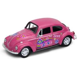 Welly 1:34 Volkswagen Beetle - PEACE & LOVE - różowy - 1