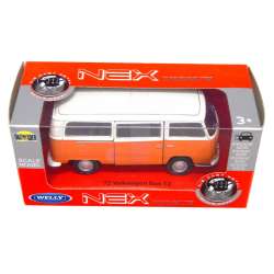 Welly 1:34 VW Volkswagen BUS T2'72 pomarańczowy z białym - 1