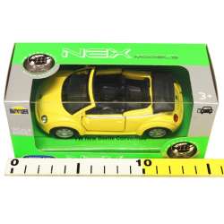 Welly 1:34 VW New Beetle cabrio -żółty - 2