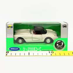 Welly 1:34 Chevrolet 1957 Corvette z dachem -kremowy - 2