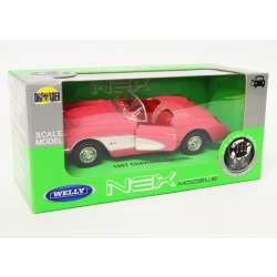 Welly 1:34 Chevrolet 1957 Corvette Cabrio - różowy - 2