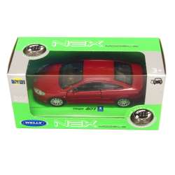 Welly 1:34 Peugeot 407 Coupe - bordowy - 1
