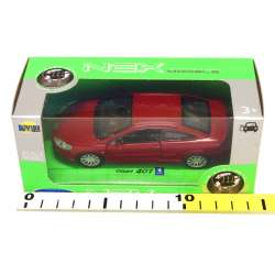 Welly 1:34 Peugeot 407 Coupe - bordowy - 2