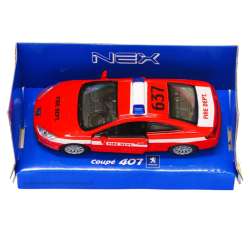 Welly 1:34 Peugeot 407 Straż FIRE DEPT. -czerwony - 1