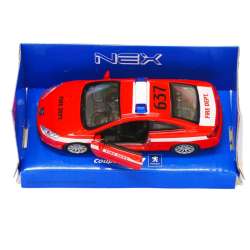 Welly 1:34 Peugeot 407 Straż FIRE DEPT. -czerwony - 2