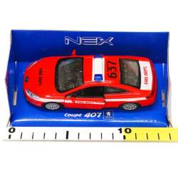 Welly 1:34 Peugeot 407 Straż FIRE DEPT. -czerwony - 3