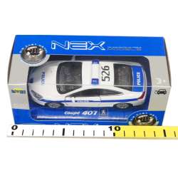 Welly 1:34 Peugeot 407 POLICE -biały - 2