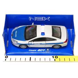 Welly 1:34 Peugeot 407 POLIZEI -srebrny - 3