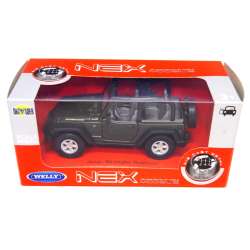 Welly 1:34 Jeep Wrangler Rubicon cabrio - ciemna zieleń - 1