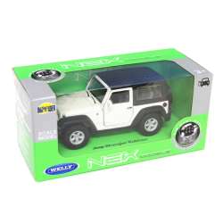 Welly 1:34 Jeep Wrangler Rubicon z dachem - biały - 2