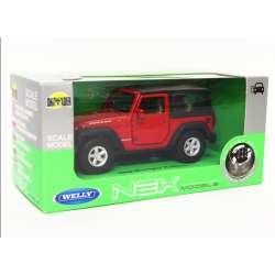 Welly 1:34 Jeep Wrangler Rubicon z dachem - czerwony - 1