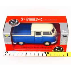 WELLY 1:34 Volkswagen T1 Double Cabin PICK UP niebieski - 2