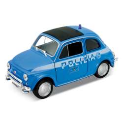 Welly 1:34 Fiat Nuova 500 Policja -niebieski - 1