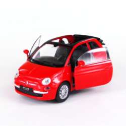 WELLY FIAT 500C 2010 czerwony  skala 1:34-39 - 2