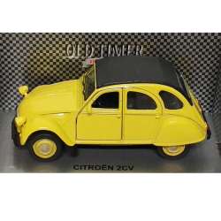 Welly 1:34 Citroen 2CV  -żółty z czarnym dachem - 1