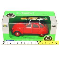 Welly 1:34 Citroen 2CV z deską na dachu -czerwony - 3