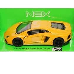 Welly 1:34 Lamborghini Aventador coupe -żółty metalik - 1