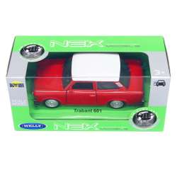 WELLY 1:39 Trabant 601 -czerwony z białym dachem - 1