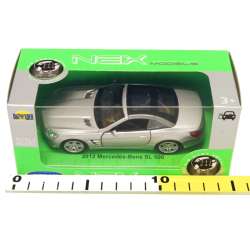 Welly 1:34 Mercedes-Benz SL500 2012 -srebrny (hard top) - 2