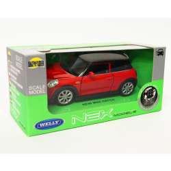 Welly 1:34 Mini Cooper New Mini Hatch - czerwony - 1