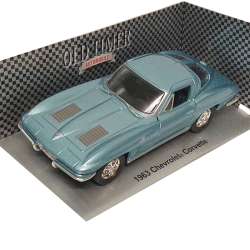 Welly 1:34 Chevrolet Corvette 1963 -błękitny metalic - 1