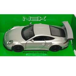 Welly 1:34 Porsche 911 GT3 RS -srebrny - 1