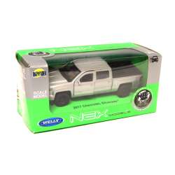 Welly 1:34 Chevrolet Silverado 2017  srebrny - 1