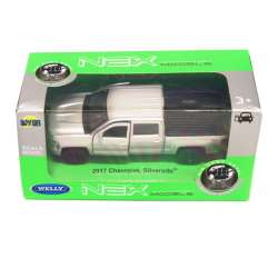 Welly 1:34 Chevrolet Silverado 2017  srebrny - 2