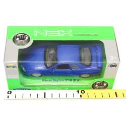 Welly 1:34 Nissan Skyline GT-R (R34) -granatowy - 2