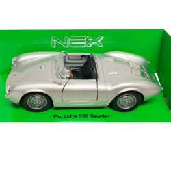 Welly 1:34 Porsche 550 Spyder  -srebrny - 2