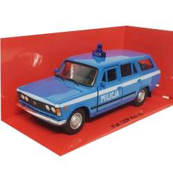WELLY 1:39 Fiat 125P Kombi MILICJA -niebieski - 1