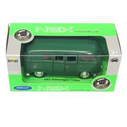 Welly 1:34 1963 Volkswagen T1 Bus POLIZAI -zielony ciemn - 1