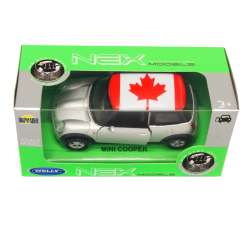 Welly 1:34 Mini Cooper -flaga Kanady -srebrny - 1