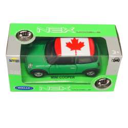 Welly 1:34 Mini Cooper -flaga Kanady -zielony - 1
