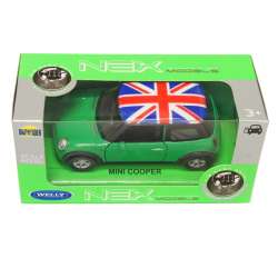Welly 1:34 Mini Cooper -flaga brytyjska -zielony - 1