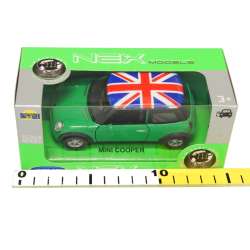 Welly 1:34 Mini Cooper -flaga brytyjska -zielony - 2