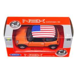 WELLY 1:34 Mini Cooper - USA pomarańczowy - 1