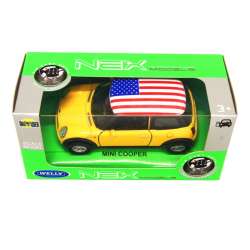 WELLY 1:34 Mini Cooper -flaga USA żółty - 1