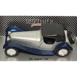 Welly 1:34 Jaguar SS 100 soft top -srebrny - 1